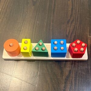 Colorful Wooden Shape Sorting Toy